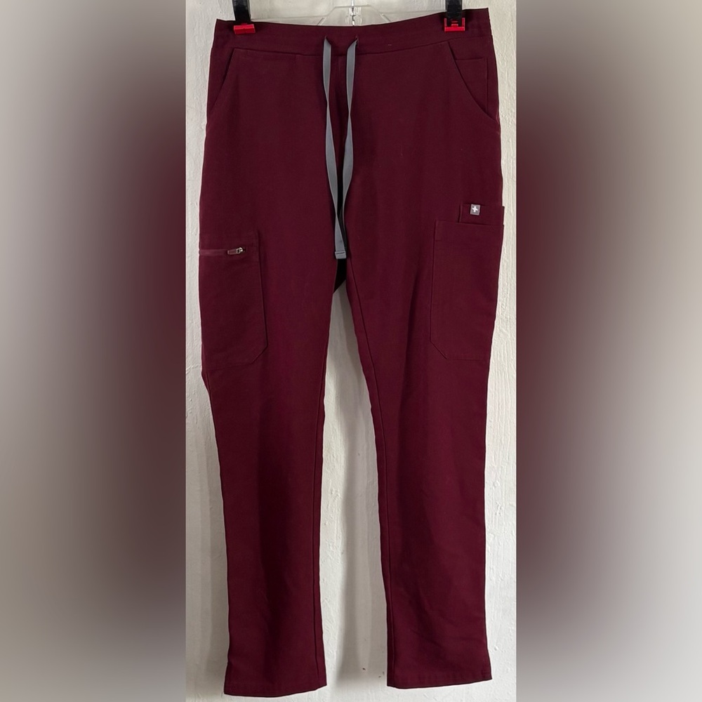 FIGS Burgundy Yola skinny scrub pants Size XS